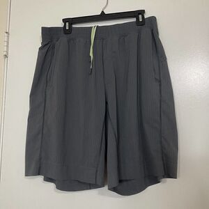 Lululemon Gray pinstripe Men board shorts active wear large